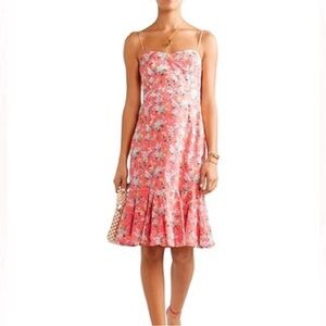 J. Crew NWT Pink and White Floral Print Liberty Fabric Mermaid Midi Sundress